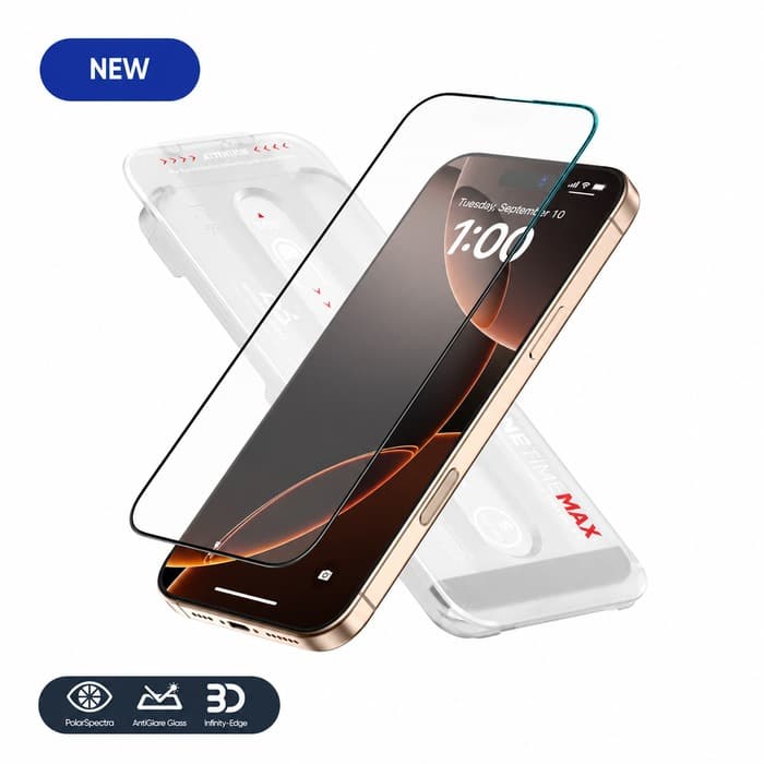 FLOLAB NanoArmour ONETIME MAX Matte Anti-Glare 3D Infinity Edge – iPhone 16 Series